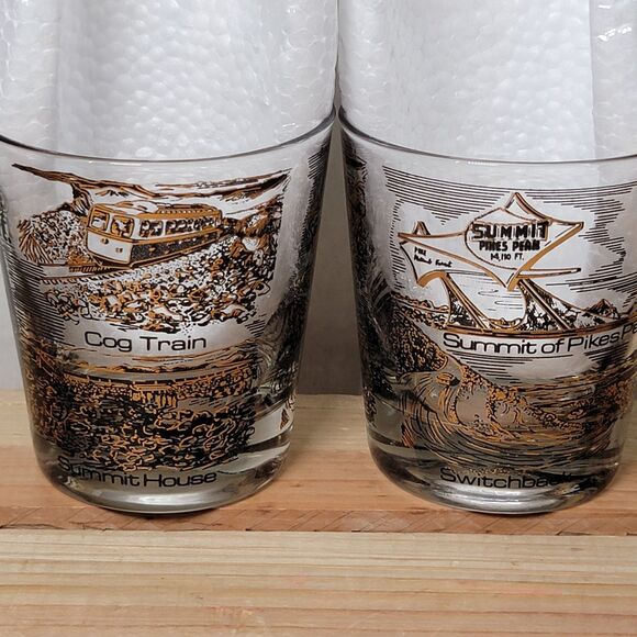 Set of 2 Pikes Peak Colorado Whiskey Glasses - Picture 2 of 4